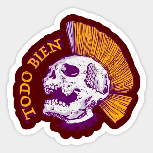 Todo Bien - Ground Design - Skull logo Sticker